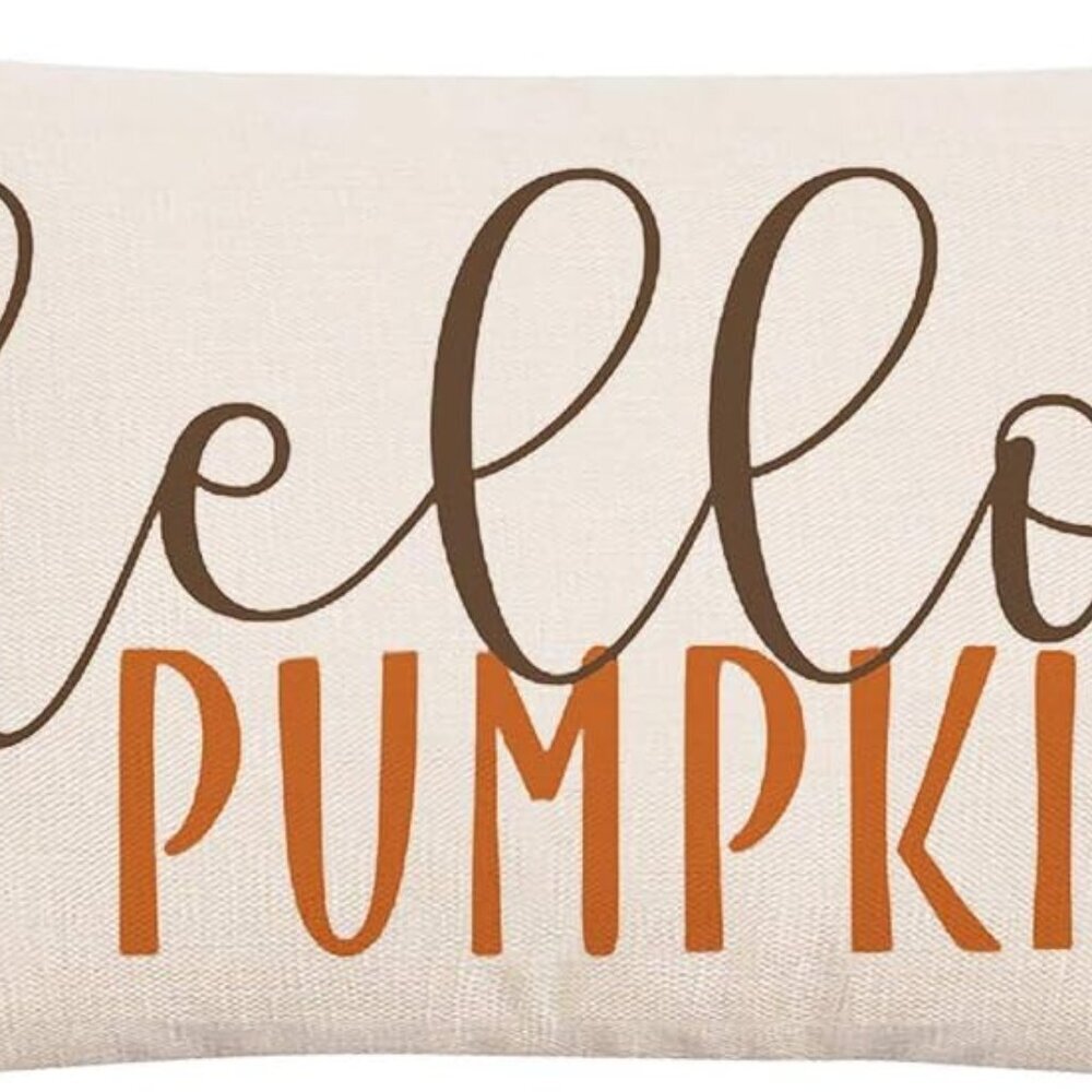 12x20 inch Fall Throw Pillow Cover Hello Pumpkin Cushion Cover Autumn Decor Fall